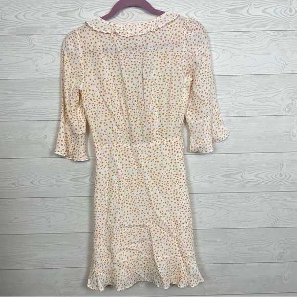 For Love & Lemons Nostalgic Tie Front Dress Mini Drees Size XS Star Print - Picture 11 of 12